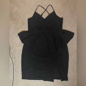 Black Peplum Dress
